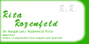 rita rozenfeld business card